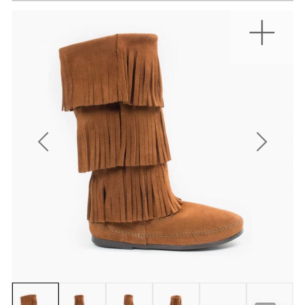 Minnetonka 3 layer fringe boots